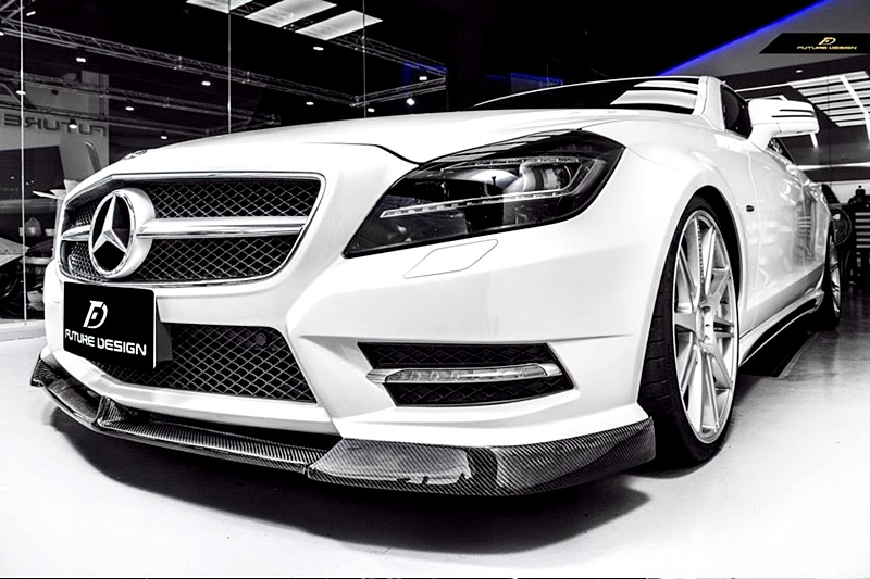 W218 CLS - AirWing style Carbon Front Lip Spoiler 03